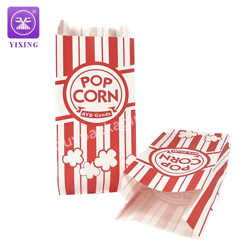 Biodegradable Customized Design Food Grade Film Coated Oil Free Fried Fries Popcorn Kraft Paper Bag