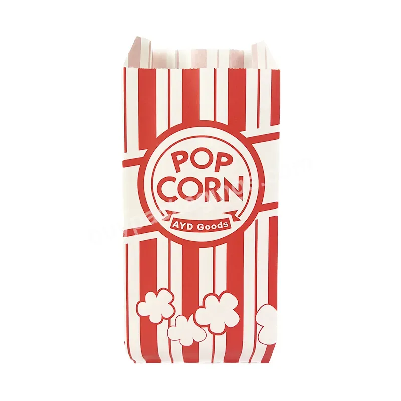 Biodegradable Customized Design Food Grade Film Coated Oil Free Fried Fries Popcorn Kraft Paper Bag