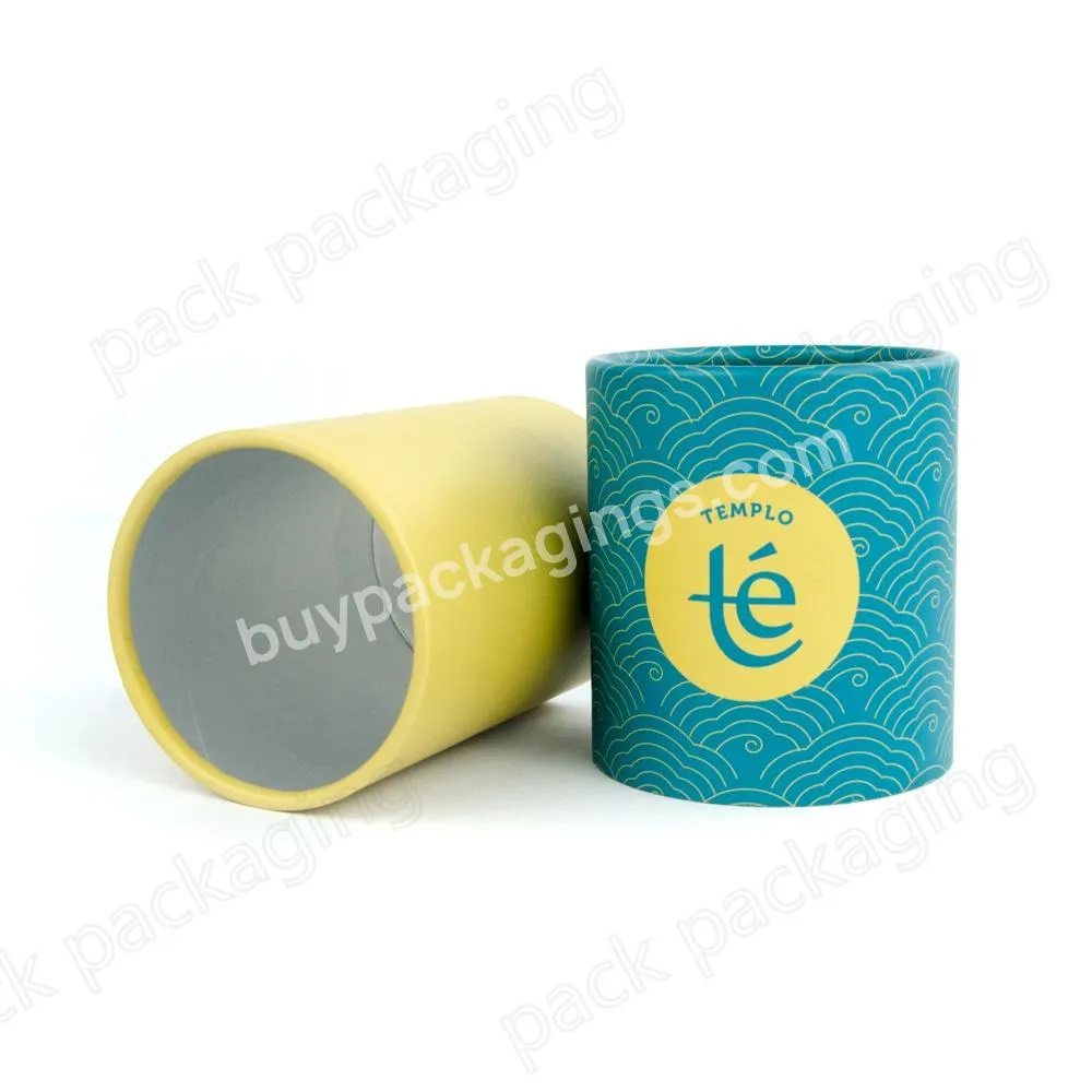 Biodegradable Cylinder Paper Tea Box Kraft Tube For Food Tea Round Paper Packaging