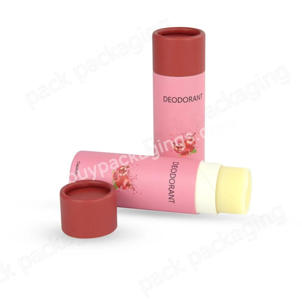 Biodegradable Deodorant Stick Container Paper Tube Push Deodorant Containers