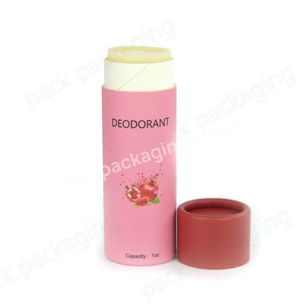 Biodegradable Deodorant Stick Container Paper Tube Push Deodorant Containers