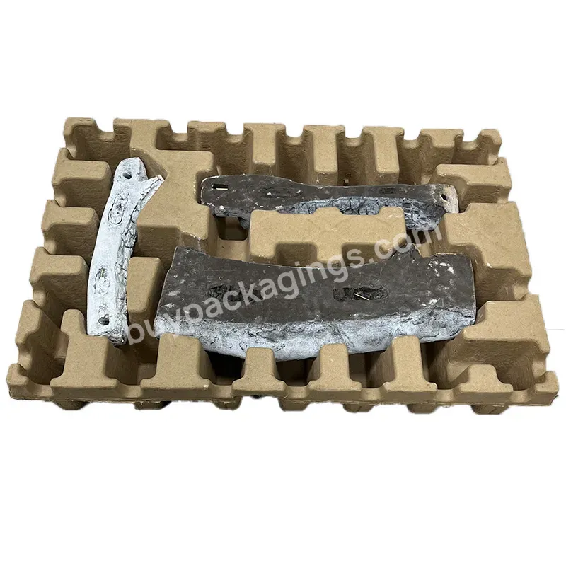 Biodegradable Dry Press Molded Packaging Tray Recycled Paper Pulp Moulded Insert Tray For Charcoal