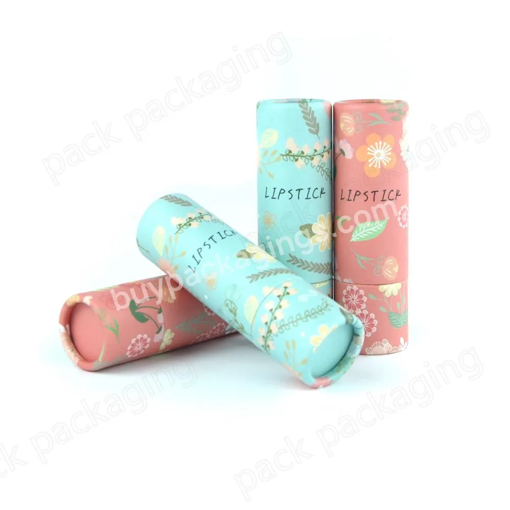 Biodegradable eco friendly cardboard lipstick lip balm twist up Paper tubes packaging