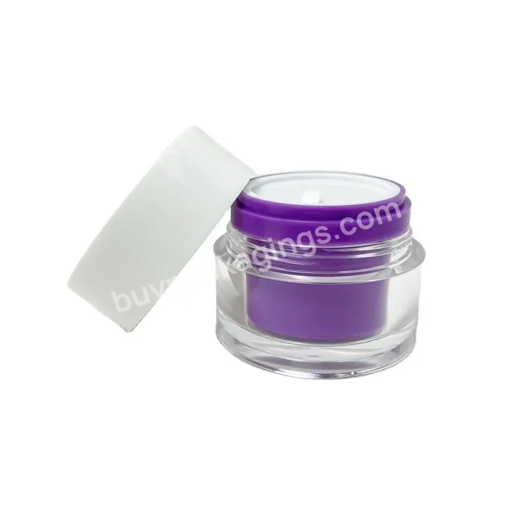 Biodegradable Eco-friendly Cosmetic Packaging Reusable Double Wall Refillable Cream Jar 1.7oz