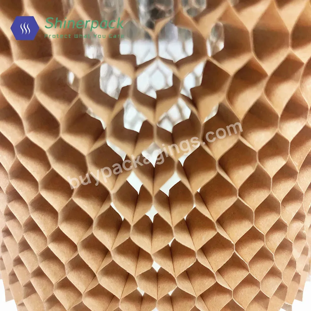 Biodegradable Eco-friendly Kraft Honeycomb Paper Cushion Sleeve For Fragile Glass Bottle