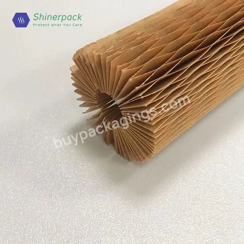 Biodegradable Eco-friendly Kraft Honeycomb Paper Cushion Sleeve For Fragile Glass Bottle