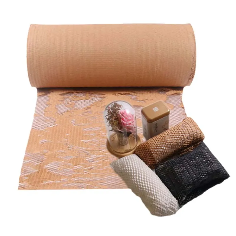 Biodegradable Eco friendly Recyclable Logistics Packaging Protective Compostable Wrap Gift Cushioning Gift Honeycomb Kraft Paper