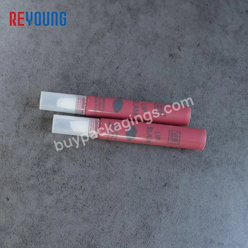 Biodegradable Eco Friendly Round Lip Balm Packaging Tubes 10ml Empty Glitter Lipgloss Plastic Tube