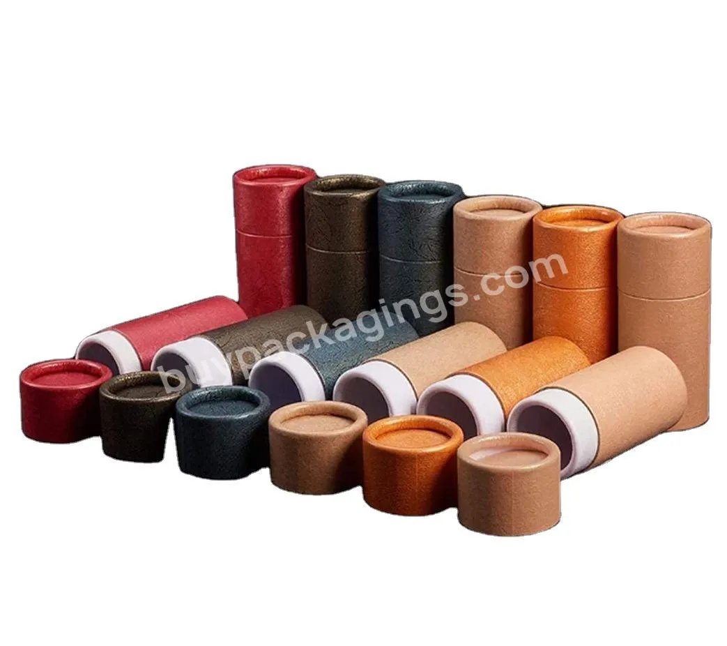 Biodegradable Eco Friendly Squizable Loose Powder Cosmetics Container Packaging Paper Tube Round Paper Cans