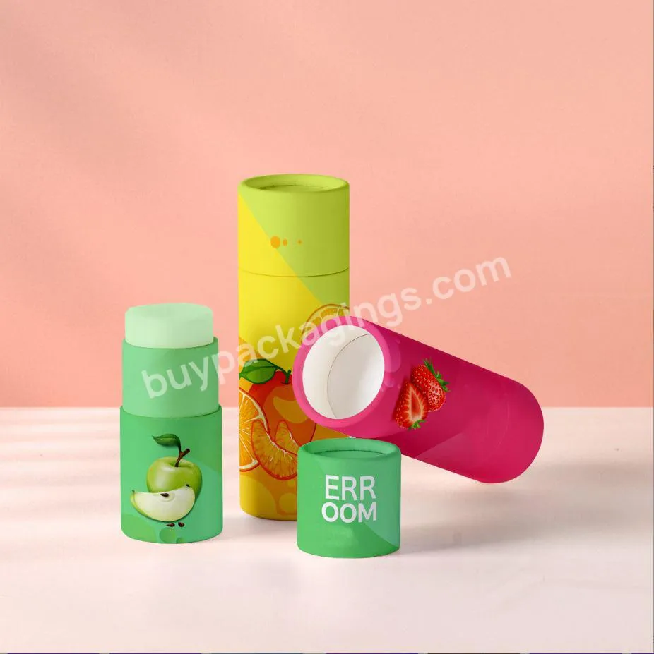 Biodegradable Eco Friendly Squizable Loose Powder Cosmetics Container Packaging Paper Tube Round Paper Cans