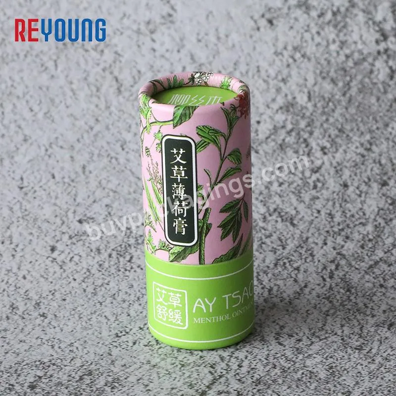 Biodegradable Eco Lipbalm Cosmetic Deodorant Roll Up Rigid Cardboard Deodorant Packaging Container Paper Tubes For Lip Balm