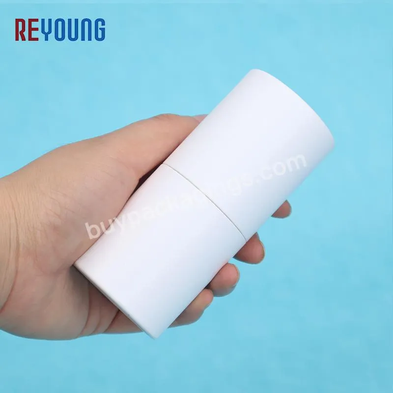 Biodegradable Empty Kraft Cardboard Push Up Deodorant Containers Push Up Lip Balm Tube Box