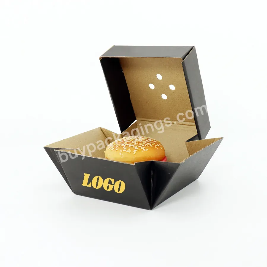 Biodegradable Food Boxes Box Burger Hot-sale Paper Hamburger Boxes For Hamburger Shop Sourcing