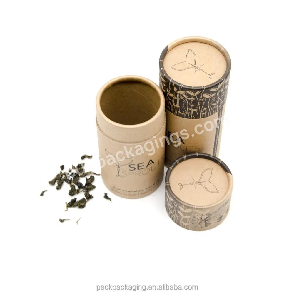 Biodegradable Food Grade Paper Cardboard Tube for Tea Packaging Boxes