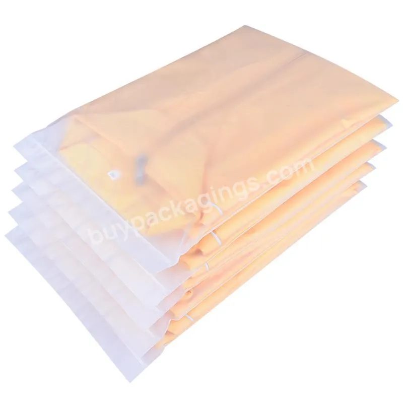 Biodegradable Frosted Matte zZiplock Clothes Bags OEM Waterproof Bag Zipper Plastic Packing Bag for Clothes Clothing