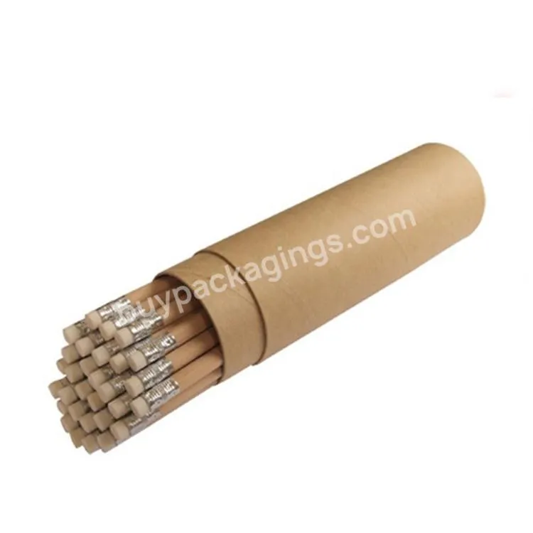 Biodegradable kraft cylinder tube packaging container round cosmetic paper tube packaging