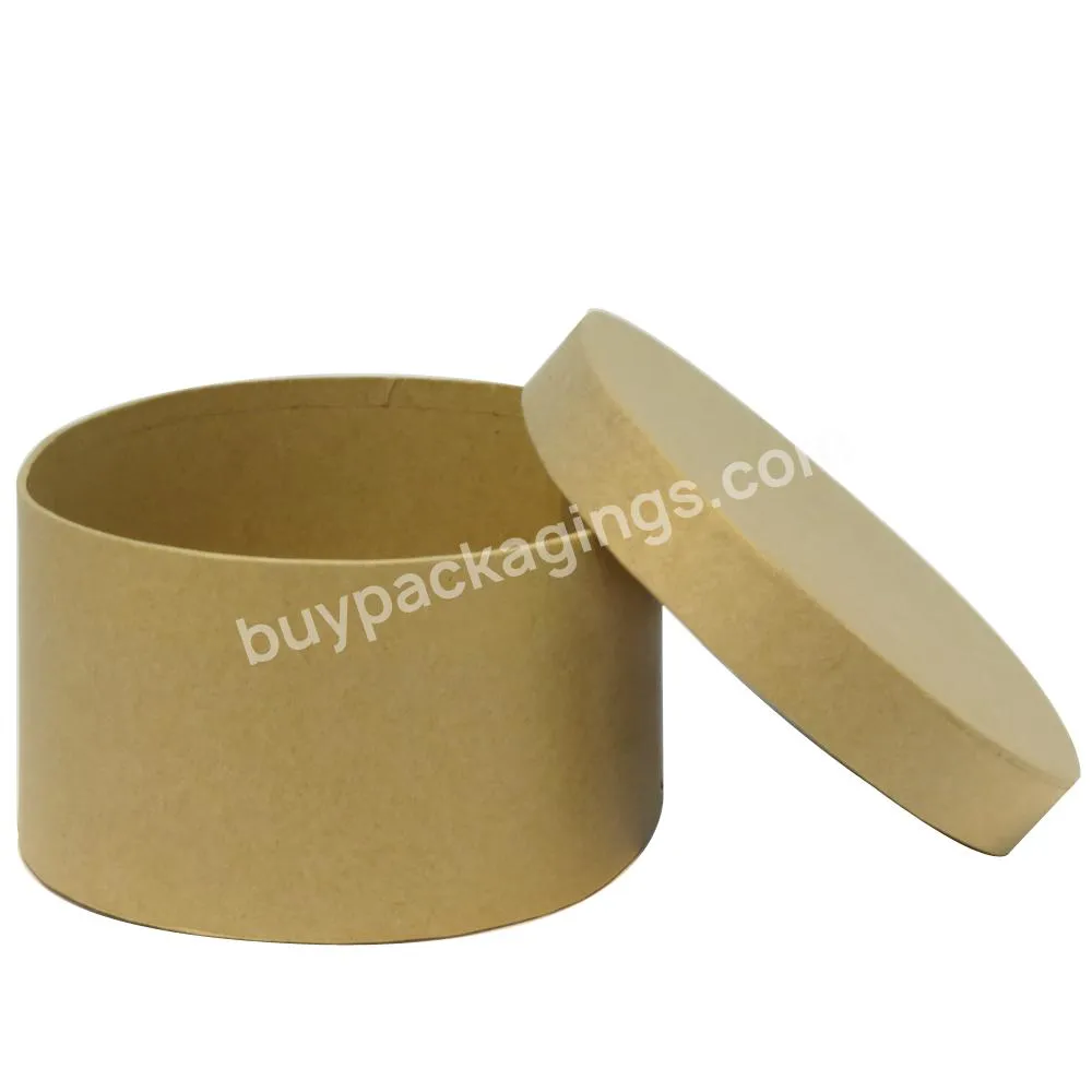 Biodegradable Kraft Paper Board Tube Mold Round Cheese Matcha Cake Box for Charcuterie Packaging