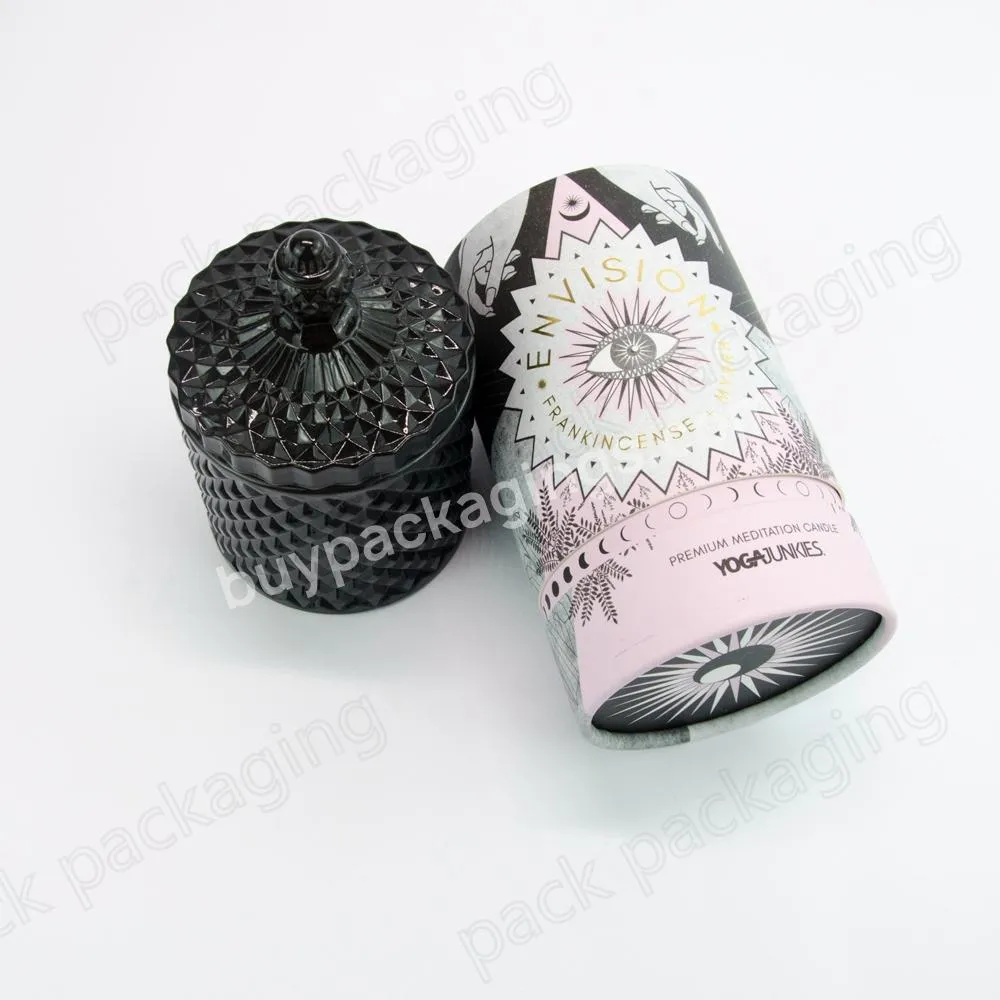 Biodegradable Kraft Paper Cardboard Tube packaging for Candle Paper Tube Candle Holder