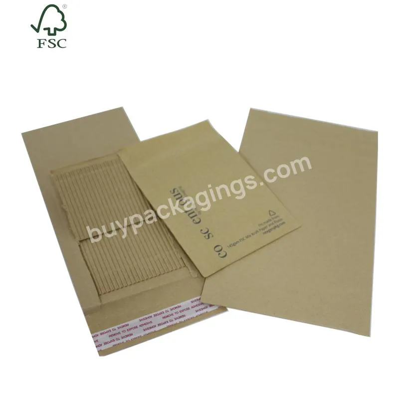 Biodegradable Kraft Paper Mailing Honeycomb Cushion Courier Mailer Padded Shipping Eco Friendly Corrugated Bubble Envelopes Bags