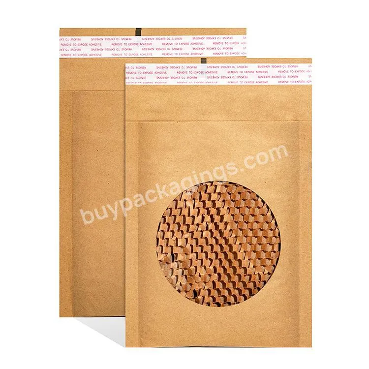 Biodegradable Kraft Paper Mailing Honeycomb Padded Mailer Wrap Express Shockproof Envelope Compostable Shipping Packaging Bags