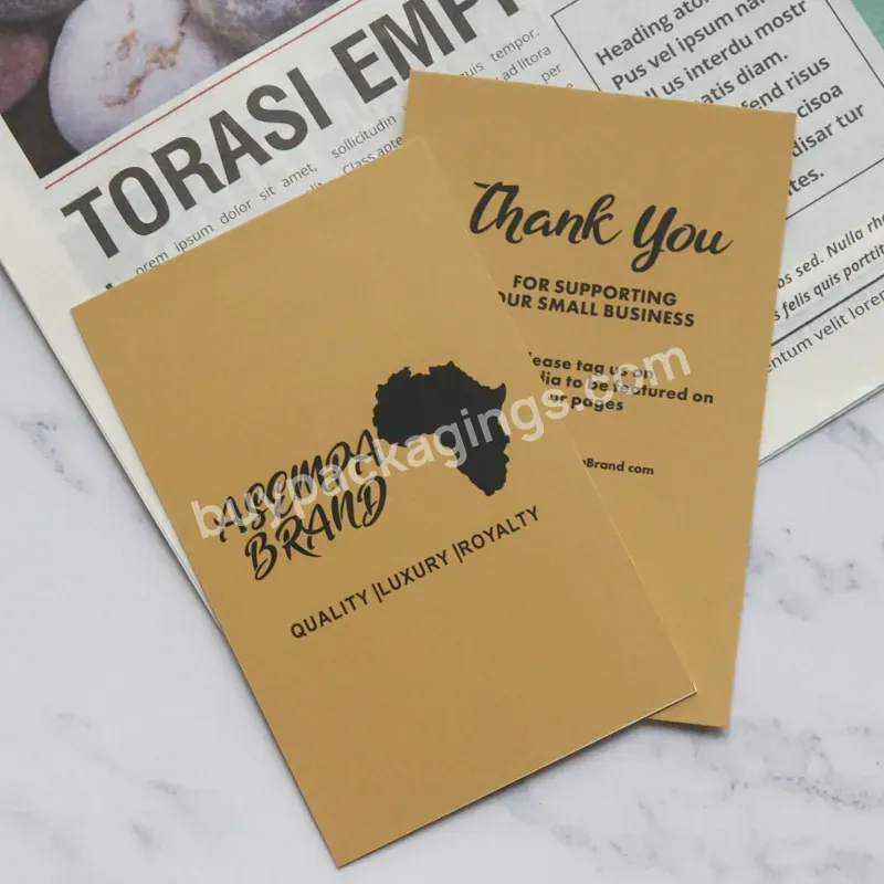 Biodegradable Kraft Paper Thank You Greeting Card Business Card Postcard For Small Business