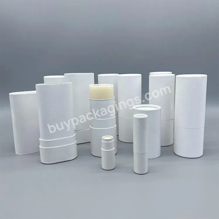 Biodegradable Lip Balm Kraft Print Cylinder Packaging Lipstick Cosmetic Containers Paper Tube Packaging