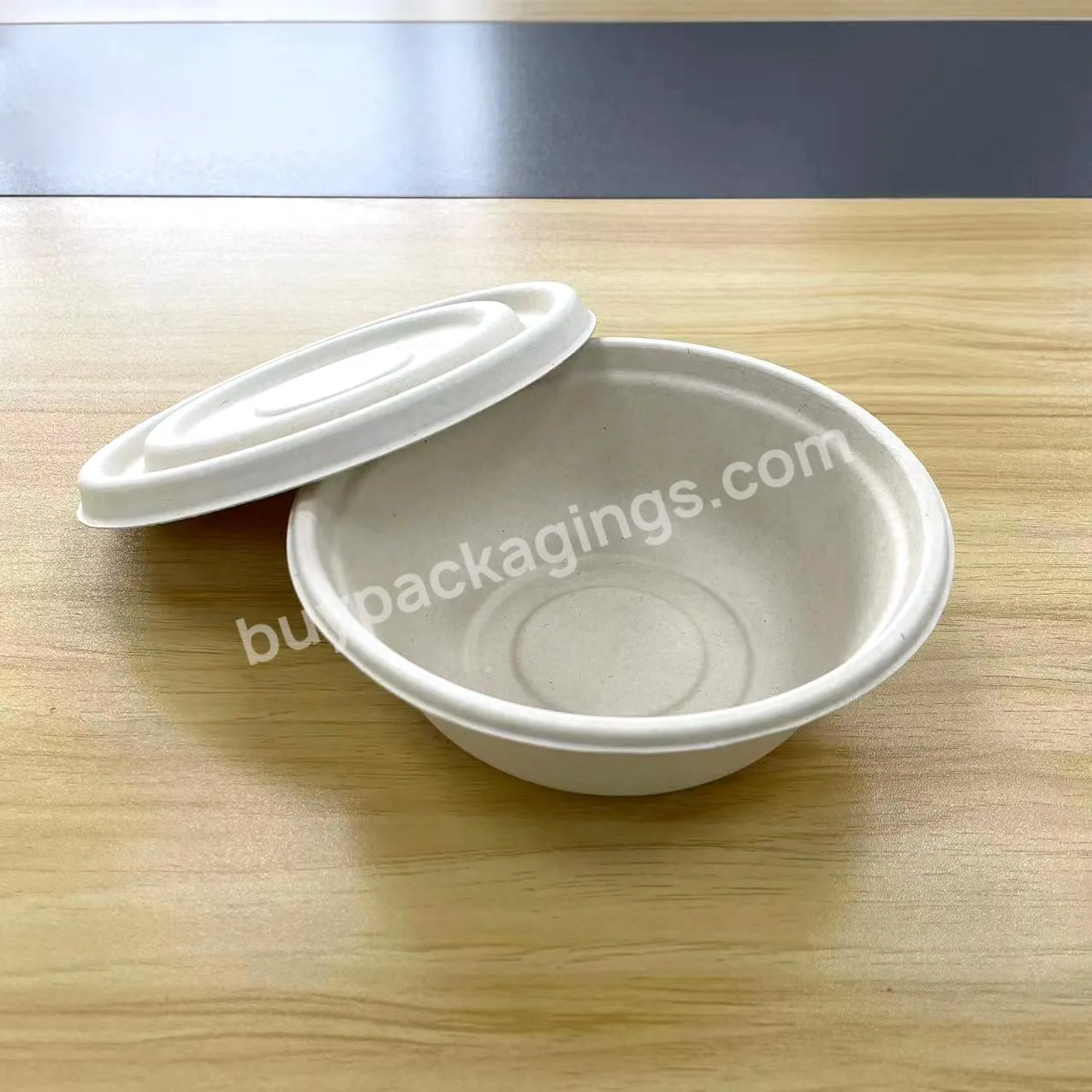 Biodegradable Microwavable Bagasse Disposable Plastic Paper Bowl 500ml Paper Bowls Food Packing Containers