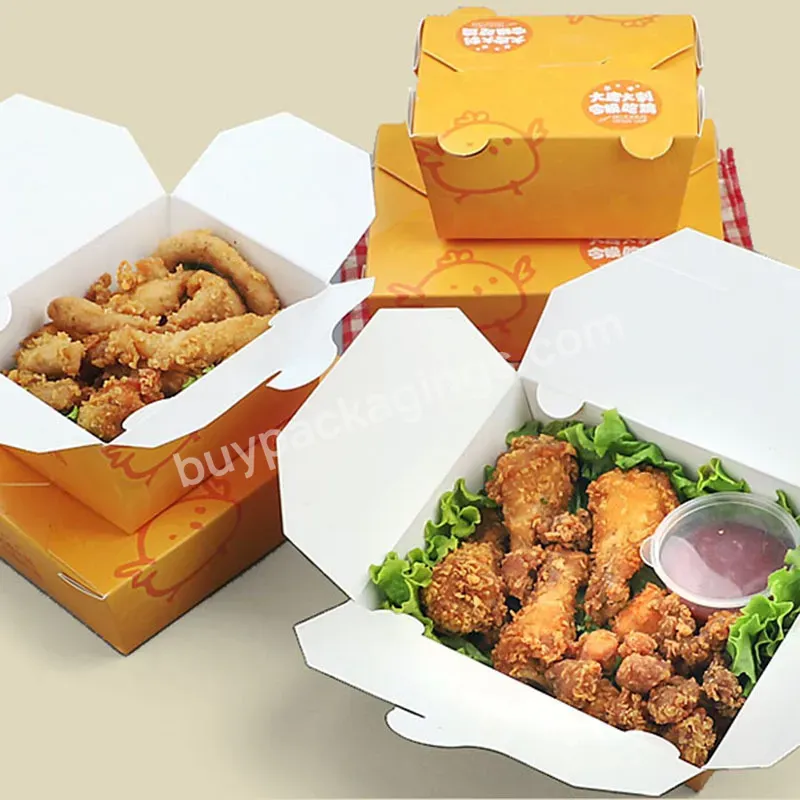 Biodegradable Paper Box Salad Food Containers Fried Chicken And Chips Box