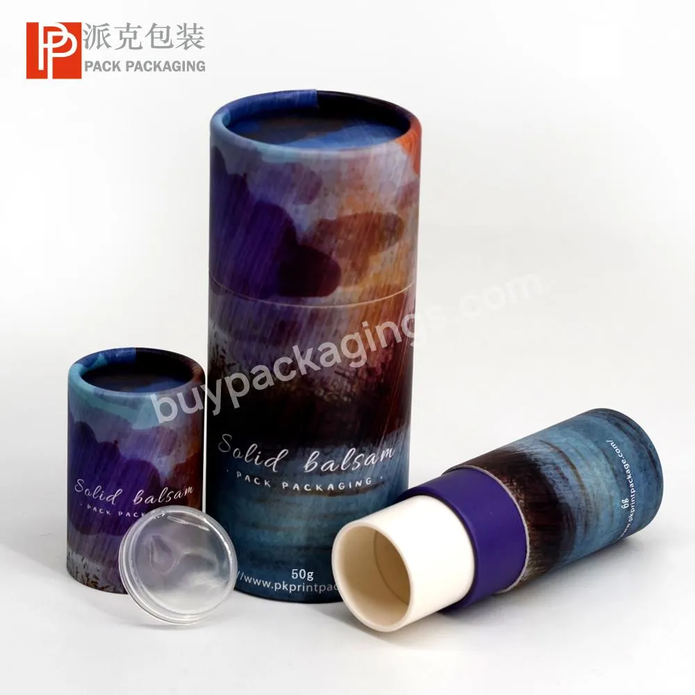 Biodegradable Paper Canister Jar Jar Packaging for Skincare Cream Balm Plastic Cup 50ml Deodorant Stick Container Paper Tubes