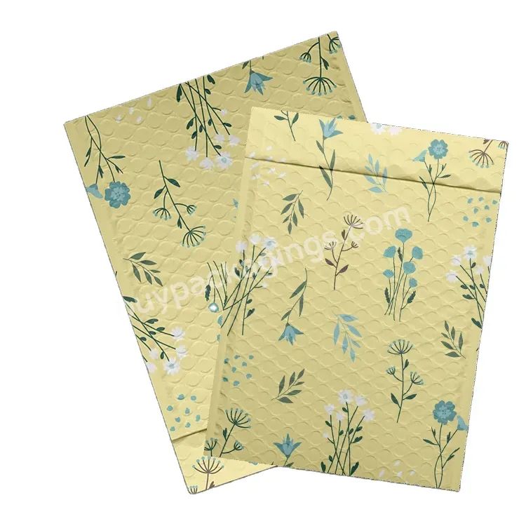 Biodegradable Paper Padded Envelope Beige Bubble Floral Mailing Bags Matte Poly Mailer Bag Eco Friendly Polymailer Custom - Buy Eco Friendly Polymailer Custom,Beige Bubble Floral Mailing Bags Matte Poly Mailer Bag,Biodegradable Paper Padded Envelope.