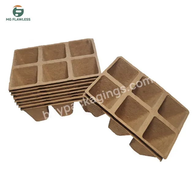 Biodegradable Paper Pulp 6 Cells Nursery Seeding Starter Pots Tray For Garden Planting Seedlings Sow And Growing Lawn Kit - Buy Pulp Seed Starter,Biodegradable Seed Pot Trays Seedling Garden Germination Recycled Nursery Pots Molded Pulp Agriculture I