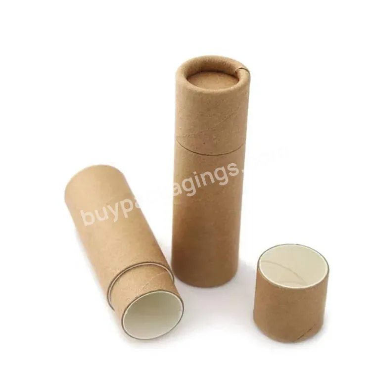 Biodegradable Paper Stick Lip Balm Tube Packaging 5g 10g Kraft Paper Solid Body Perfume Tube