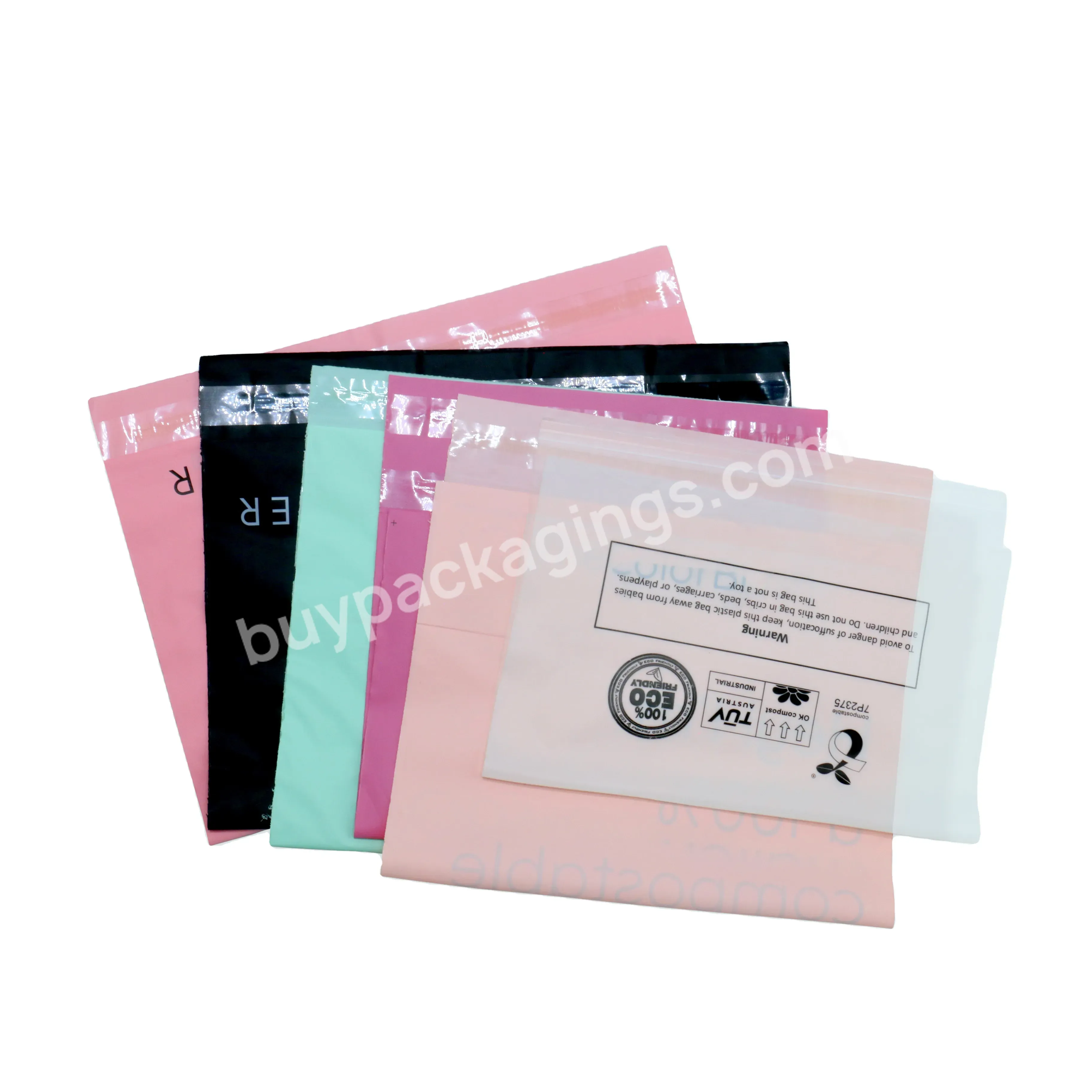 Biodegradable Pbat Cornstarch Mailing Bags Envelope Compostable Bags Clothing Packaging