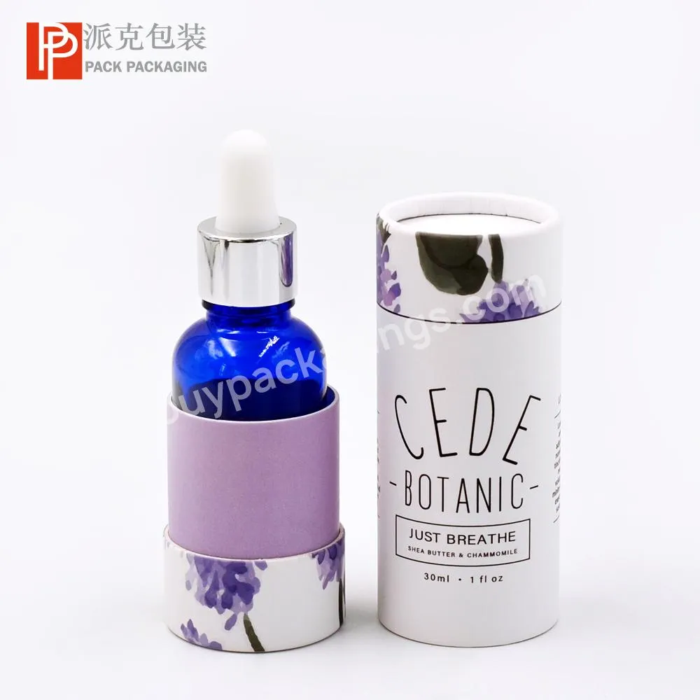 Biodegradable Perfume Paper Tube Box Packaging for 30ml Essential Oil Bottle