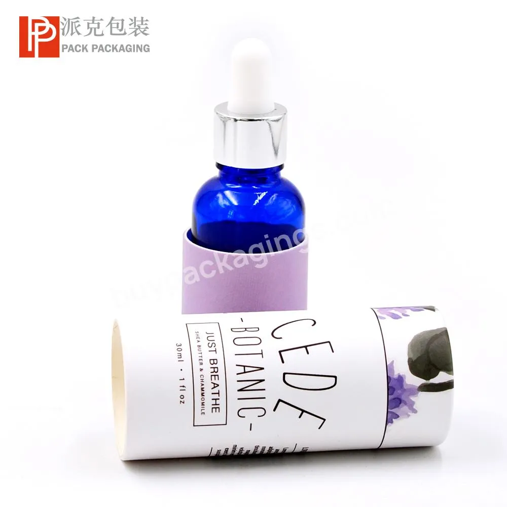 Biodegradable Perfume Paper Tube Box Packaging for 30ml Essential Oil Bottle