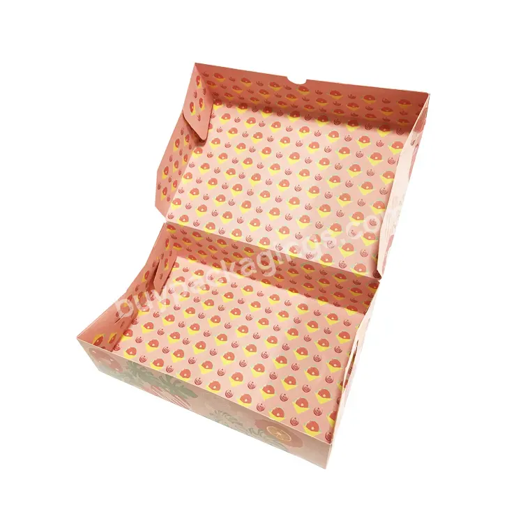 Biodegradable Pink Doughnut Packaging Custom Printing Paper Box Hot Sale Doughnut Box