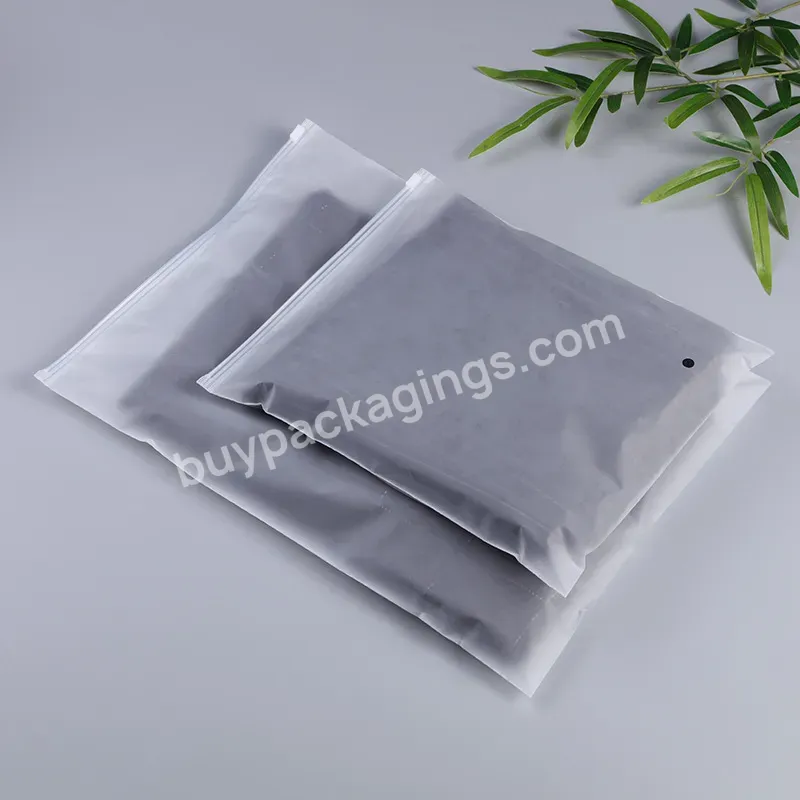 Biodegradable Plastic Polythene Clothes Packaging Zip Lock Frosted Bags Custom Logo For Bikini/for Clothes Packing