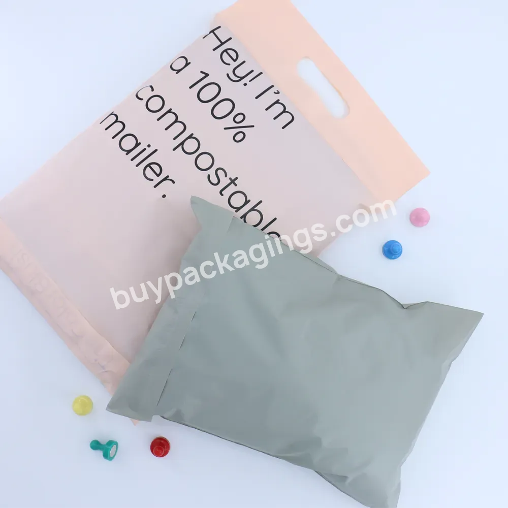 Biodegradable Poly Mailer Cornstarch Compostable Self Sealing Postage Shipping Bag Mailer Mailing Envelope With Custom Logo