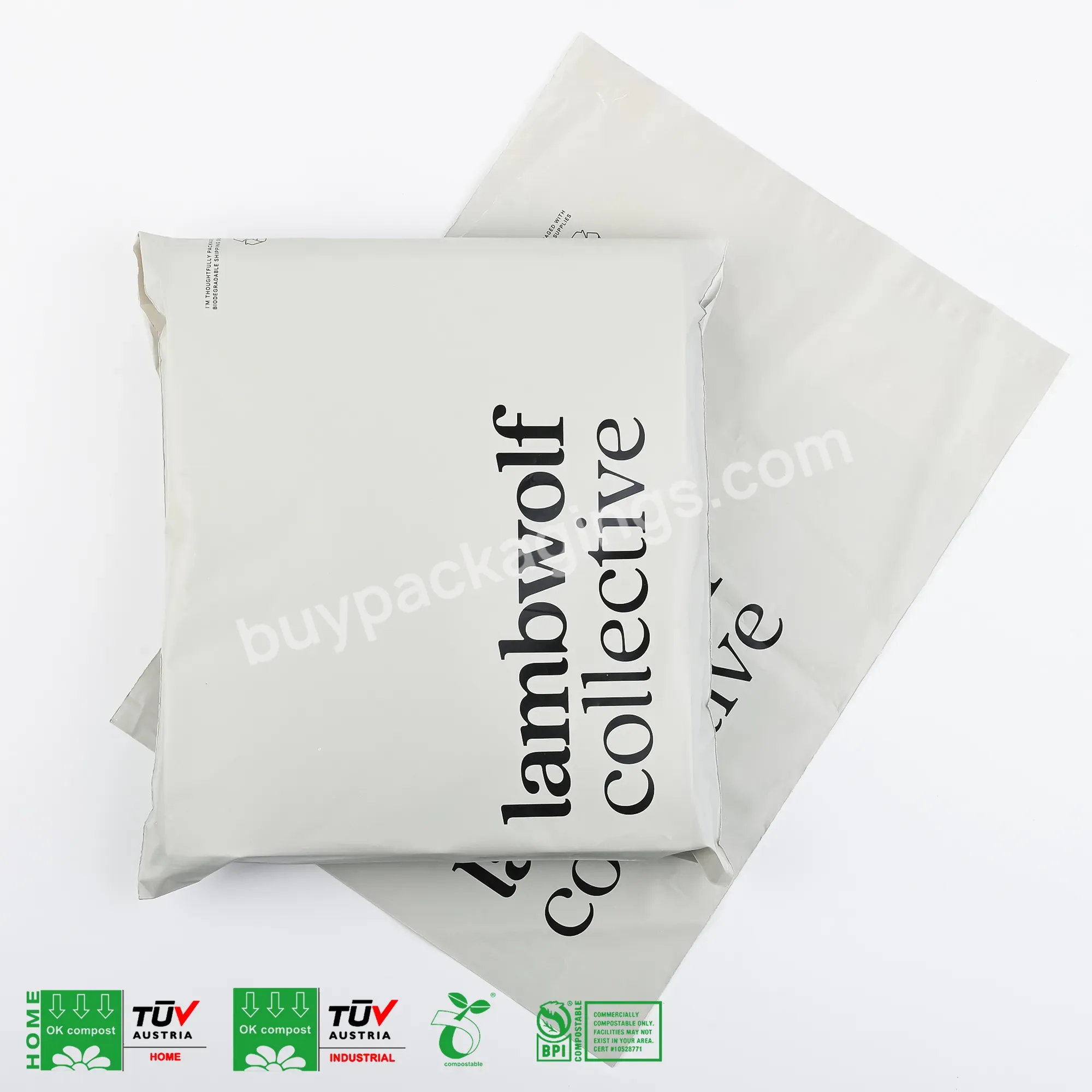 Biodegradable Poly Pouches Mailers Clear Printing Shipping Bag Delivery Custom Poly Mailing With Logo