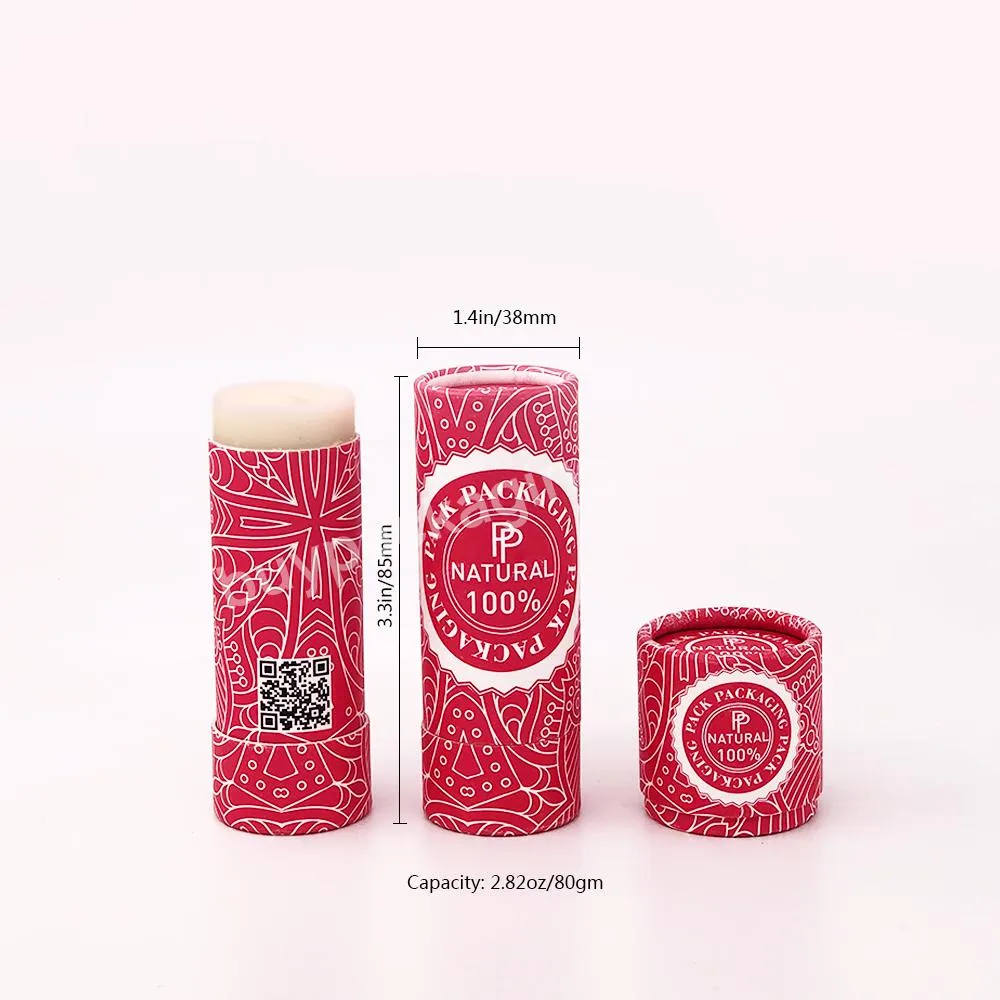 Biodegradable Product Factory Price Deodorant Stick Paper Packaging Natural Lip Balm Push Up Tube Skincare Gift Box