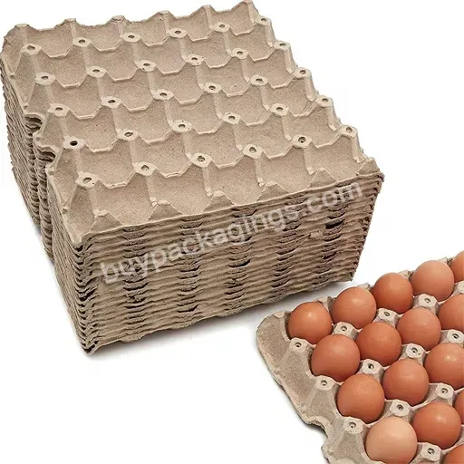 Biodegradable Pulp Fiber Egg Flats For Storing Up To 30 Large Or Small Eggs 30 Cells Egg Trays Reusable Waterproof