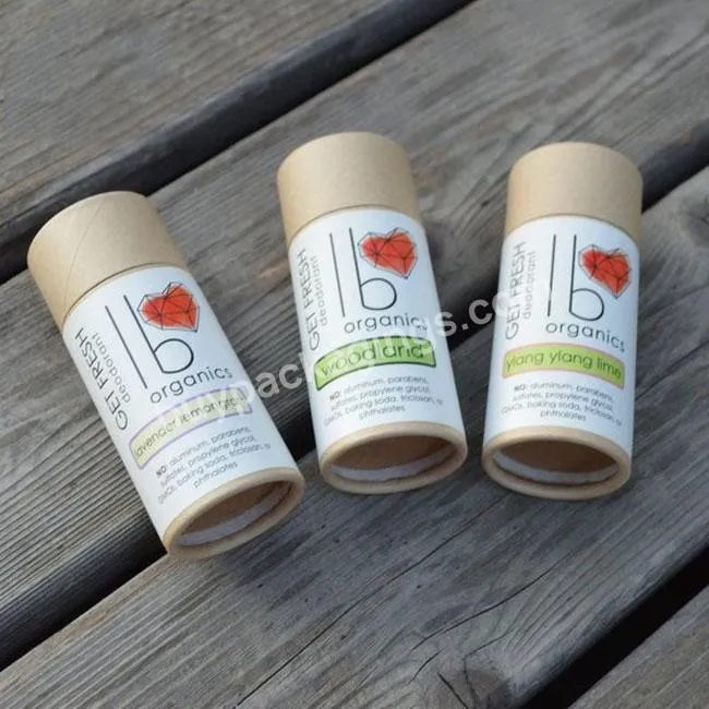 Biodegradable Push up Paperboard Lip Balm Paper Tube Containers