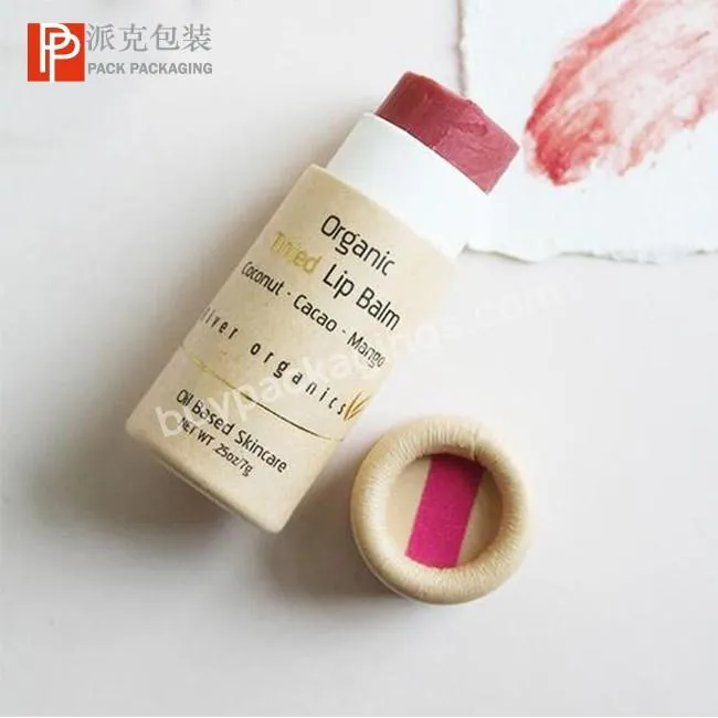 Biodegradable Push up Paperboard Lip Balm Paper Tube Containers