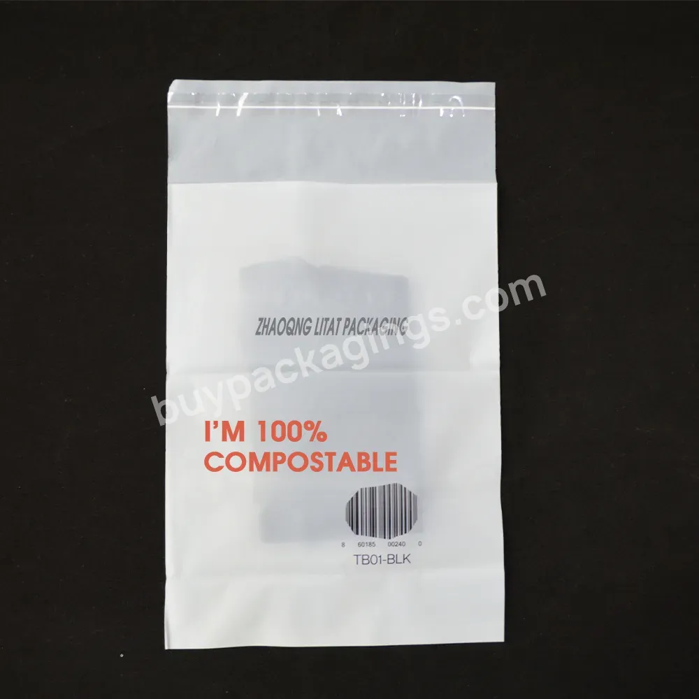 Biodegradable Recycled Custom Packaging Logo Pla Adhesive Bag Corn Starch Bags Compostable Self Adhesive Bag