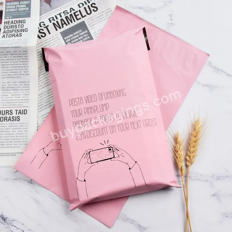 Biodegradable Reusable Matt Pink Mailer Poly Plastic Courier Envelopes Packing Shipping Pouch Bag For Clothing & Shoes - Buy Biodegradable Reusable Mailer Poly Bag,Biodegradable Shipping Pouch Bag,Plastic Courier Envelopes Packing Bag.