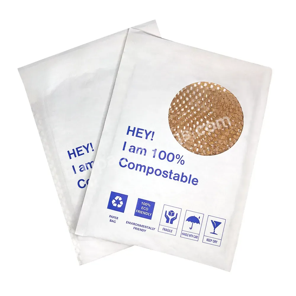 Biodegradable Self-seal Cushioned Protective Mailing Bags New Product Eco-friendly Honeycomb Paper Padded Envelopes