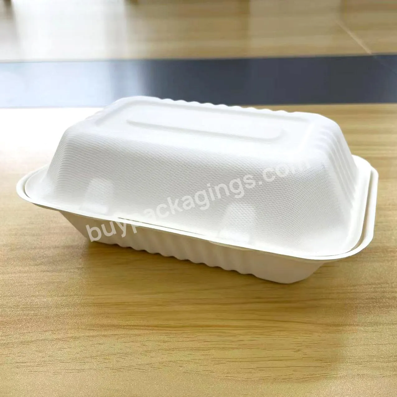 Biodegradable Sugarcane 9*6 Inch Take Away Takeaway Fast Clamshell Food Paper Container Packaging Boxes - Buy Fast Food Paper Container Packaging Boxes,Take Away Food Paper Box,Takeaway Paper Food Container.