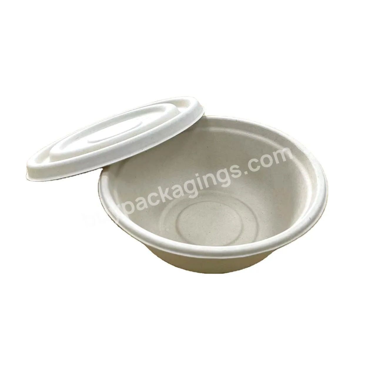 Biodegradable Sugarcane Bagasse Disposable Plastic Soup Ramen Oval Food Packaging Rice Bowl For Kids