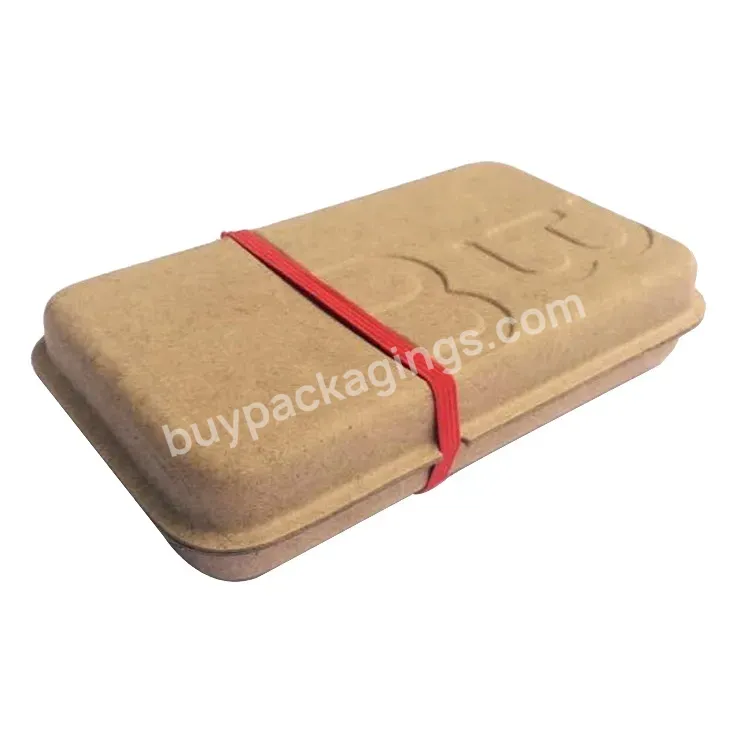 Biodegradable Sugarcane Paper Box Fiber Packaging Molded Pulp Box Recyclable Paper Packaging Inserts,Packaging Tray Customizable