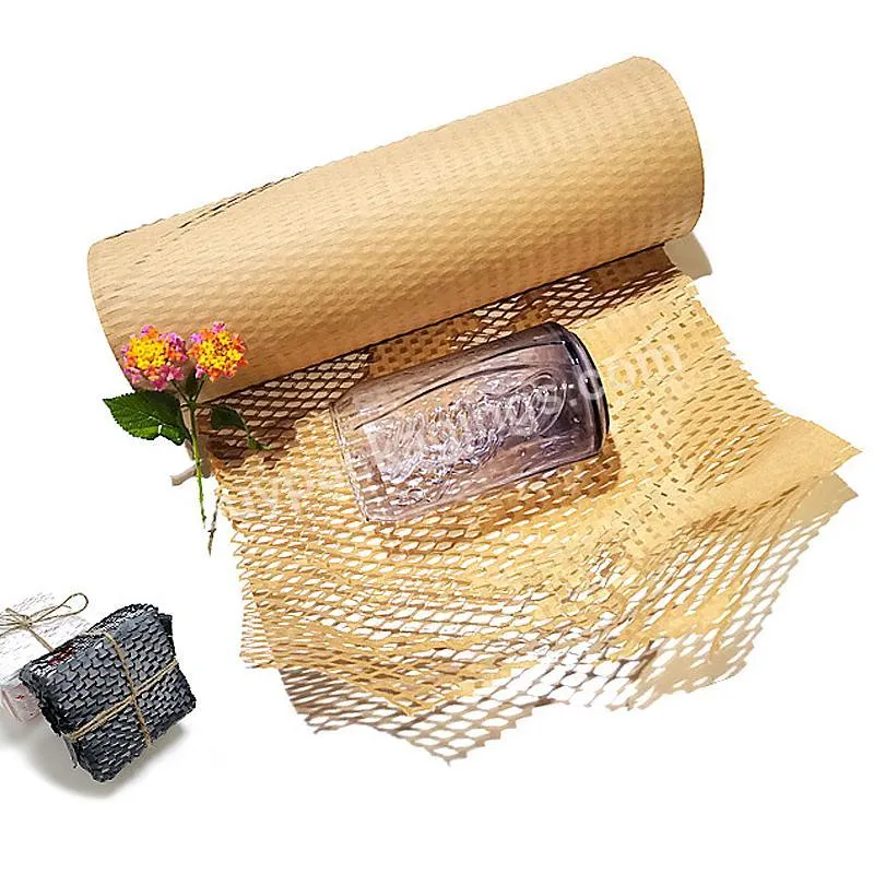 Biodegradable Sustainable Materials Craft Buffer Cushion Vellum Roll Wrapping Kraft Paper Honeycomb Packaging Paper